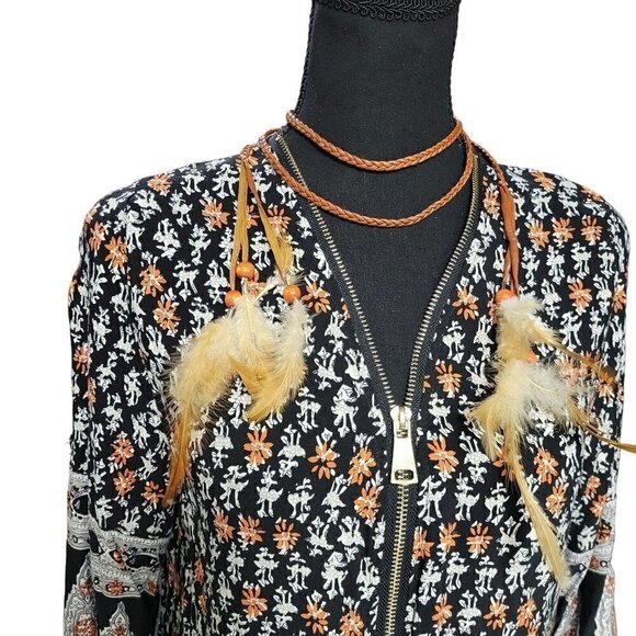 Kessley Lightweight Tribal Themed Mini-Dress, Size Small - Picture 8 of 10